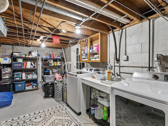 1801 S 24th St, Manitowoc, WI 54220 - unfinished below grade area with washing machine and clothes dryer