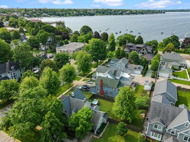234 Warren St, Lake Geneva, WI 53147 - aerial perspective of suburban area with a large body of water