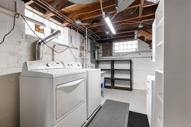 2147 S 90th St, West Allis, WI 53227 - laundry area featuring separate washer and dryer and electric panel