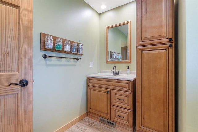 N8092 15th Ave, New Lisbon, WI 53950 - bathroom featuring vanity and baseboards