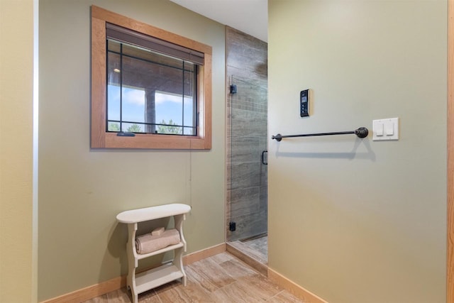 N8092 15th Ave, New Lisbon, WI 53950 - bathroom with a shower stall and baseboards