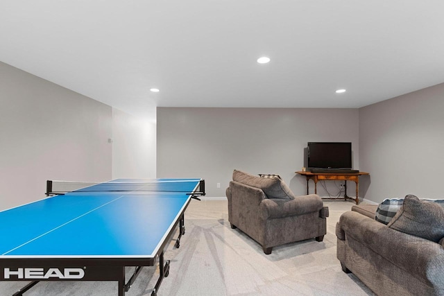 5660 N Osprey Dr, Appleton, WI 54913 - playroom with recessed lighting, light colored carpet, and baseboards