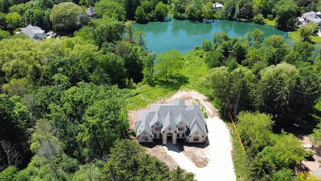 10031 N Range Line Rd, Mequon, WI 53092 - view from above of property featuring a large body of water and a heavily wooded area
