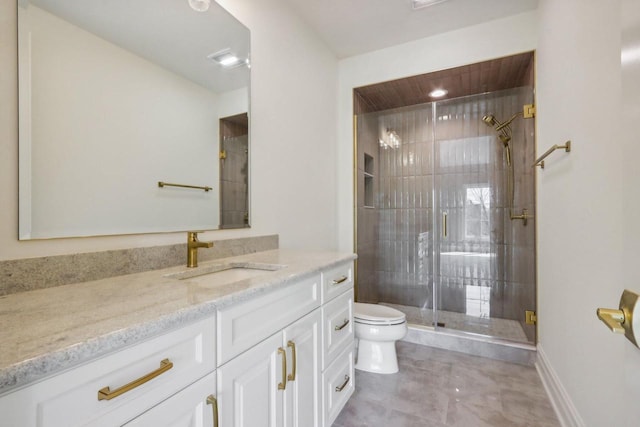 10031 N Range Line Rd, Mequon, WI 53092 - bathroom with vanity and a shower stall