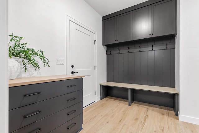 2590 N Stellita Cir, De Pere, WI 54115 - mudroom featuring light wood-type flooring and baseboards