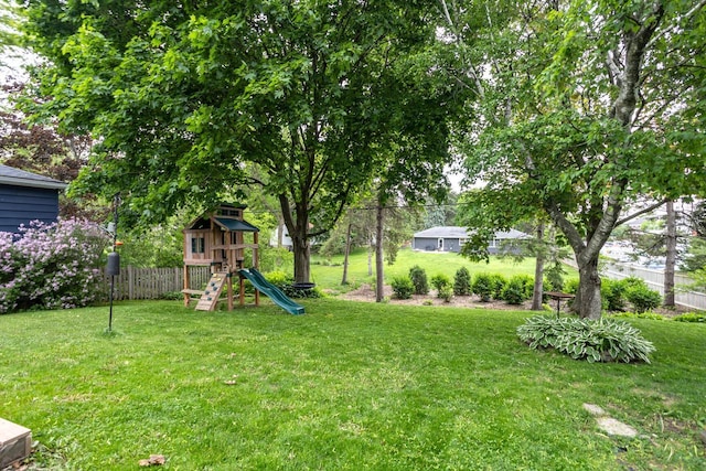 W62N322 Hanover Ave, Cedarburg, WI 53012 - view of yard featuring a playground