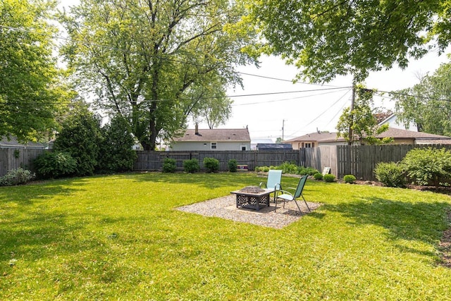 2946 Shadow Ln, Oshkosh, WI 54901 - view of yard with an outdoor fire pit