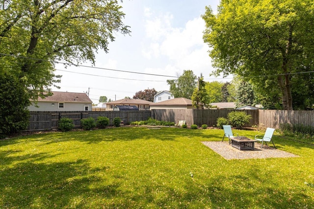 2946 Shadow Ln, Oshkosh, WI 54901 - view of yard with a fire pit and a patio