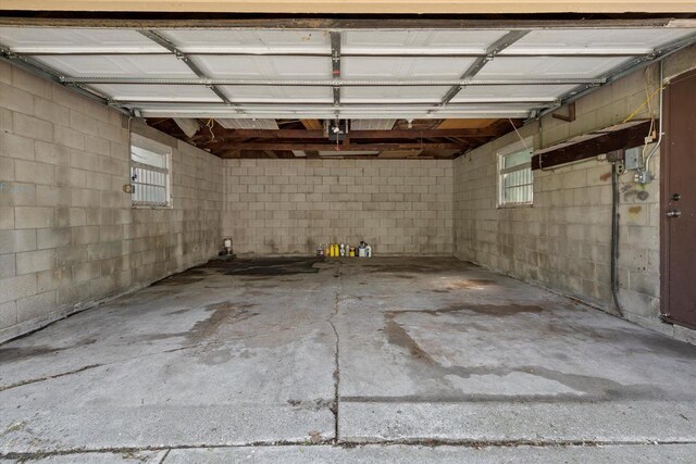 8511 W Orchard St, West Allis, WI 53214 - garage with concrete block wall