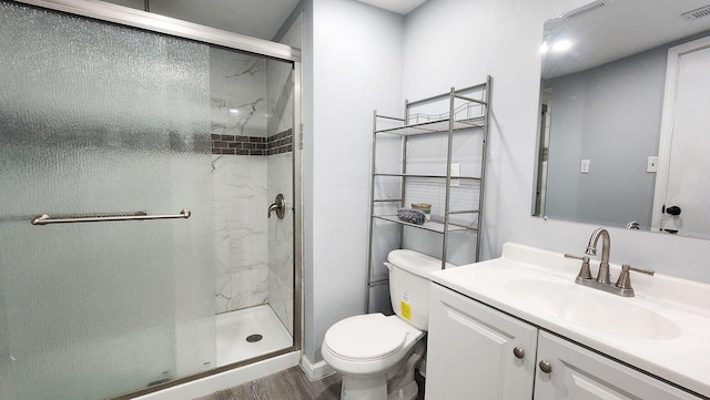 9085 N Joyce Ave, Milwaukee, WI 53224 - full bath with toilet, a marble finish shower, and vanity