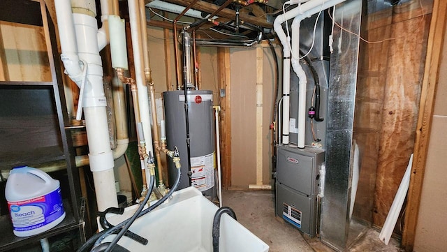 9085 N Joyce Ave, Milwaukee, WI 53224 - utility room featuring gas water heater and heating unit