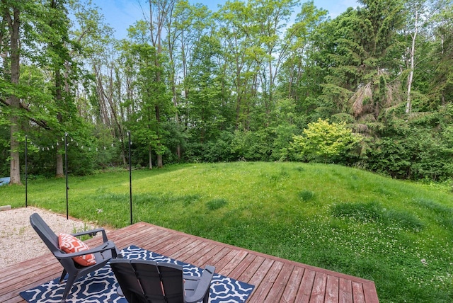 W188N10115 Maple Rd, Germantown, WI 53022 - wooden terrace with a yard