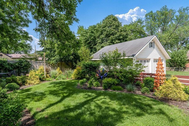 1705 Emerson St, Beloit, WI 53511 - view of yard with a detached garage
