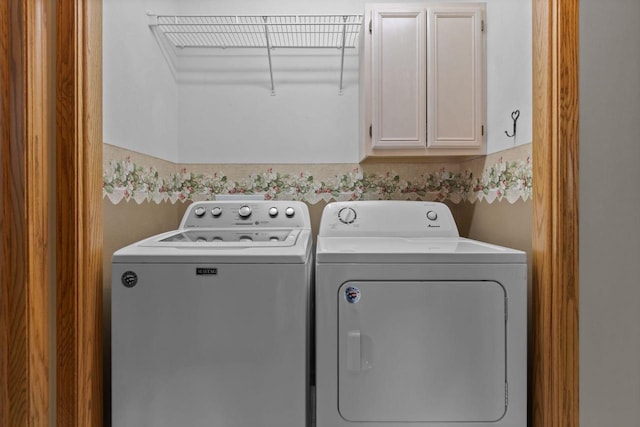 302 Parkside Ct, Kimberly, WI 54136 - washroom with separate washer and dryer and cabinet space