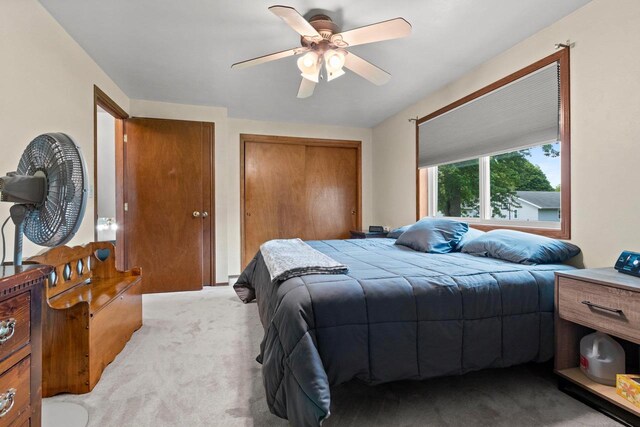 57 Solar Cir, Appleton, WI 54915 - bedroom with light colored carpet and a ceiling fan