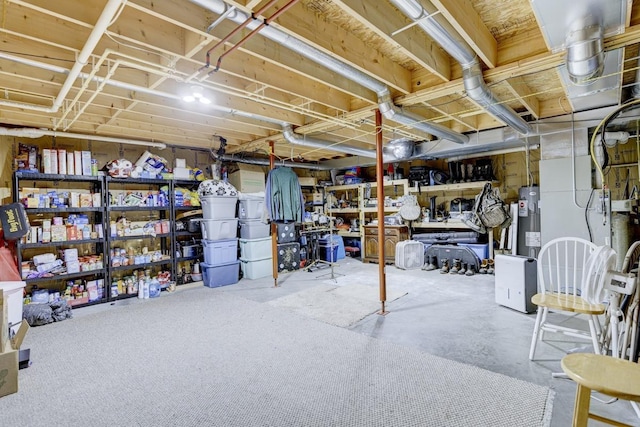 S5472 Mammoth Trl, Baraboo, WI 53913 - unfinished basement with water heater and heating unit