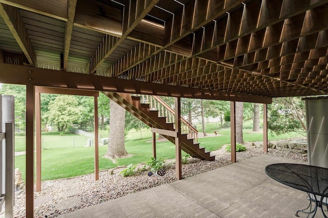 2806 Maple Grove Dr, Madison, WI 53719 - view of patio featuring stairs