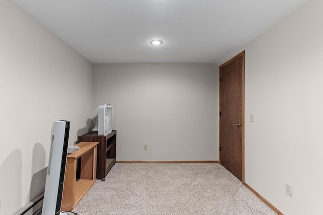 2806 Maple Grove Dr, Madison, WI 53719 - unfurnished office featuring light colored carpet, baseboards, and recessed lighting