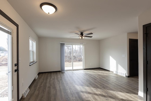 910-920 Green Pastures Trl, Plover, WI 54467 - spare room featuring ceiling fan, wood finished floors, and baseboards