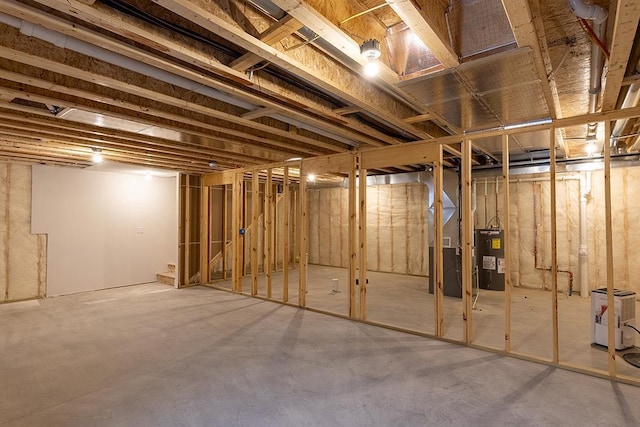 910-920 Green Pastures Trl, Plover, WI 54467 - unfinished basement with electric water heater and heating unit