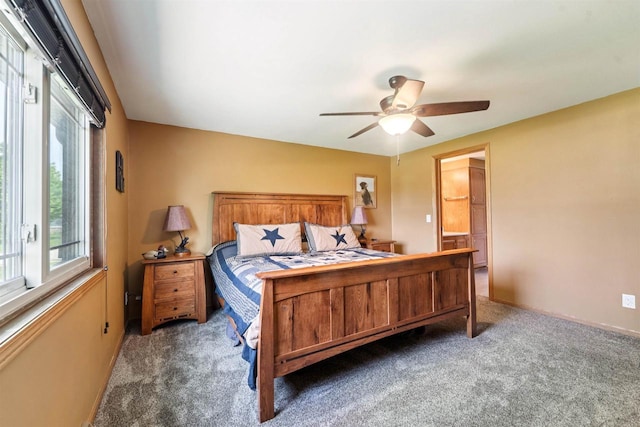 249 Donovan Cir, Rosendale, WI 54974 - carpeted bedroom with ceiling fan and baseboards