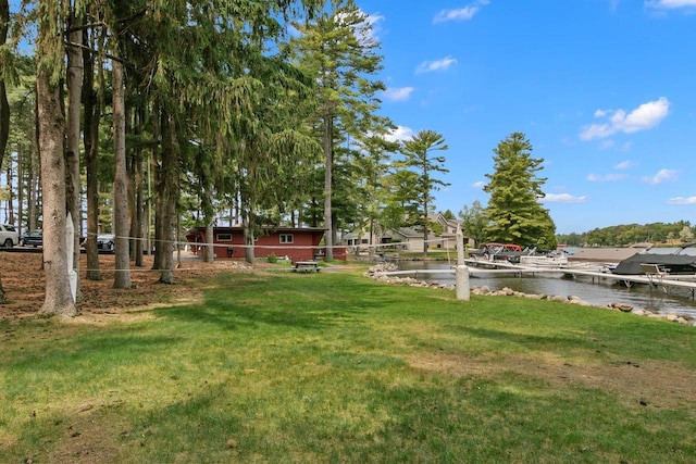 1251 Canyon Rd Unit 40, Wisconsin Dells, WI 53965 - view of grassy yard featuring a water view