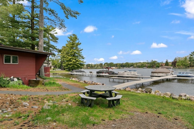 1251 Canyon Rd Unit 40, Wisconsin Dells, WI 53965 - view of yard with a boat dock and a water view