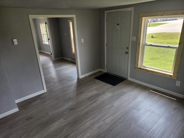 547 S Cambridge St, Wautoma, WI 54982 - entryway with baseboards and dark wood finished floors