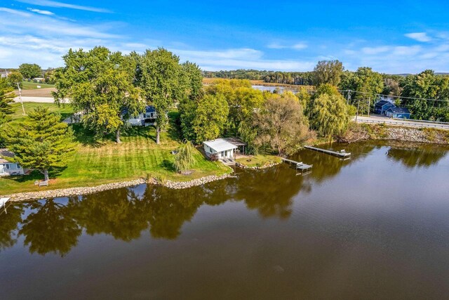 W4943 County Rd S, Horicon, WI 53032 - aerial view of a large body of water and a tree filled landscape