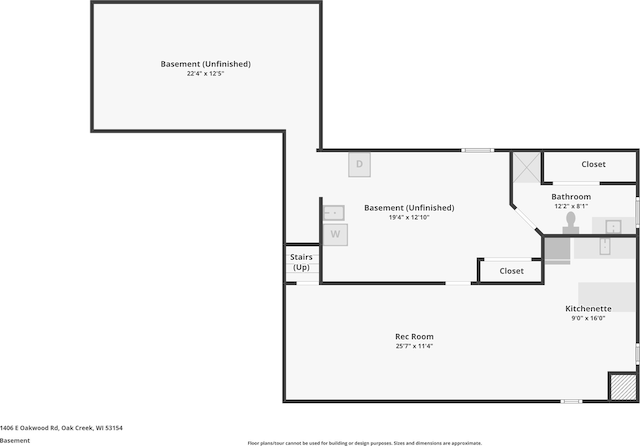 1406 E Oakwood Rd, Oak Creek, WI 53154 - property floor plan