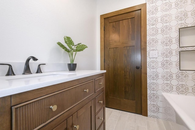 W6497 Vandre Rd, Johnson Creek, WI 53038 - full bath featuring a tub and vanity