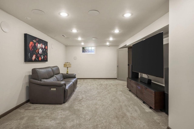 412 Frost Woods Rd, Monona, WI 53716 - living room featuring recessed lighting and light colored carpet