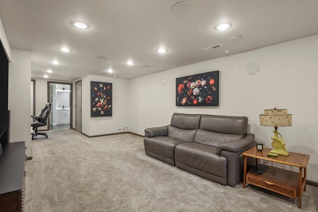 412 Frost Woods Rd, Monona, WI 53716 - living area with carpet floors and recessed lighting