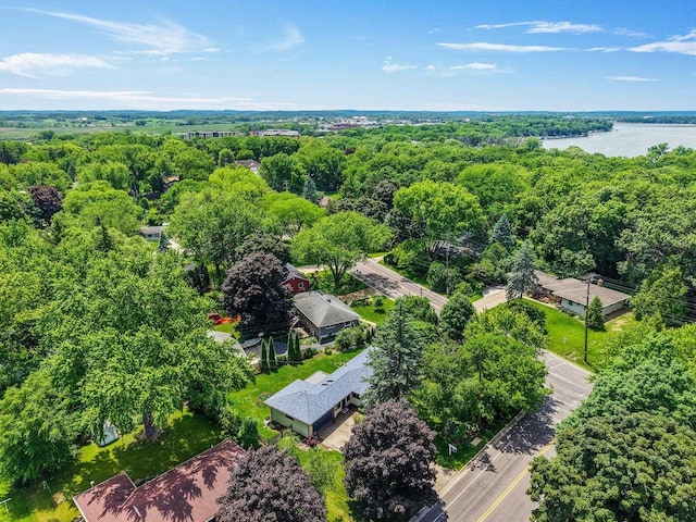 412 Frost Woods Rd, Monona, WI 53716 - drone / aerial view of a heavily wooded area and a nearby body of water