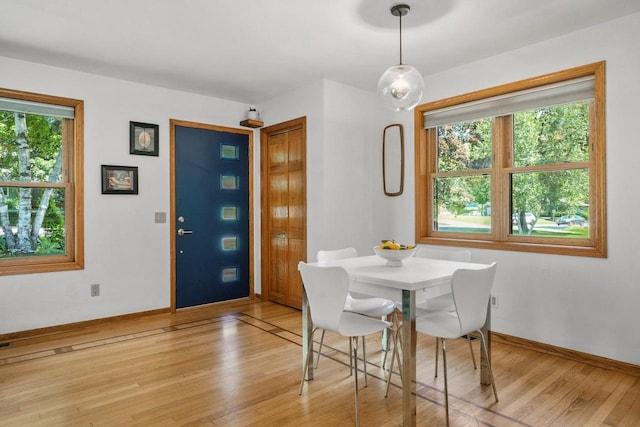 412 Frost Woods Rd, Monona, WI 53716 - dining area with light wood-type flooring and baseboards