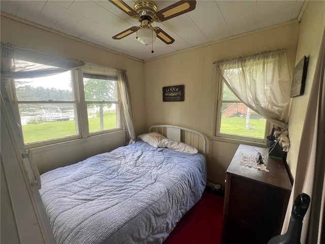 21953 Spirit Lake Access Rd, Frederic, WI 54837 - bedroom with a ceiling fan