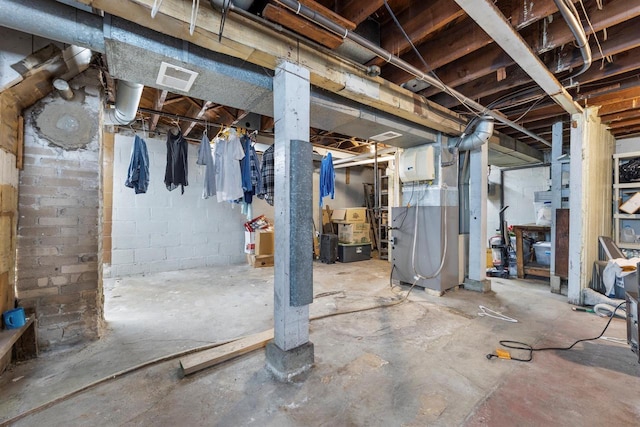 1472 S 86th St, West Allis, WI 53214 - unfinished basement with heating unit