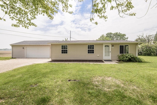 9219 Caddy Ln, Caledonia, WI 53108 - single story home with gravel driveway and a front yard