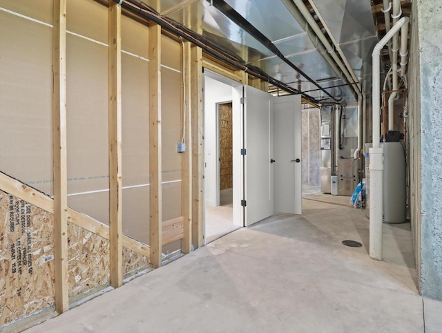 9437 Cobalt St, Middleton, WI 53562 - unfinished basement featuring heating unit and a water softener system