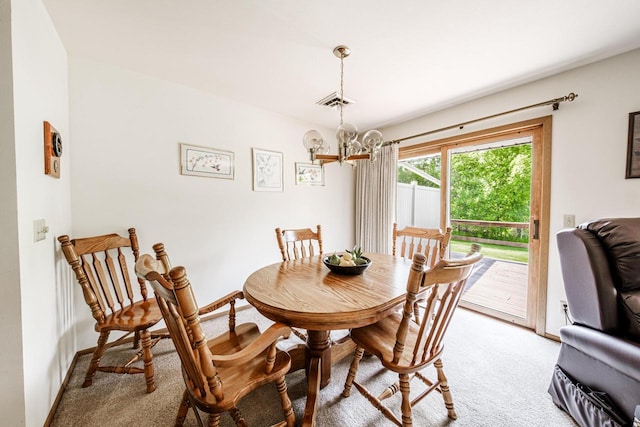 N163W19422 Cedar Run Dr Unit A6, Jackson, WI 53037 - dining space featuring light carpet and a chandelier