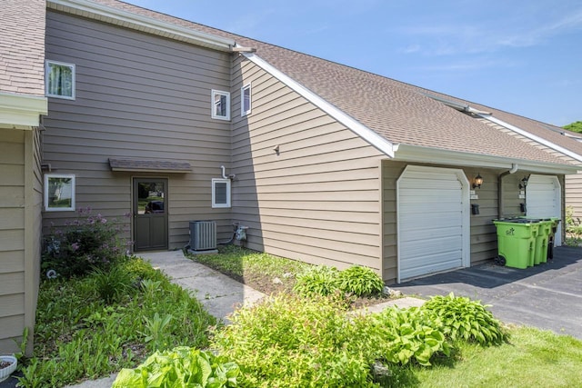 N163W19422 Cedar Run Dr Unit A6, Jackson, WI 53037 - rear view of property featuring central AC unit and roof with shingles