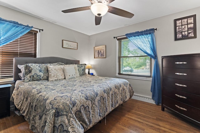 12554 Knoll Rd, Elm Grove, WI 53122 - bedroom featuring wood finished floors and a ceiling fan