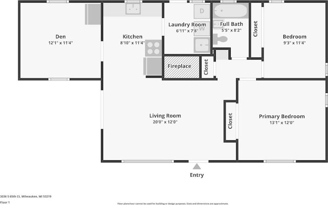 3036 S 65th Ct, Milwaukee, WI 53219 - room layout