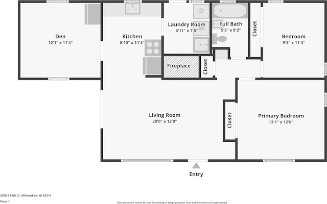3036 S 65th Ct, Milwaukee, WI 53219 - floor plan / room layout