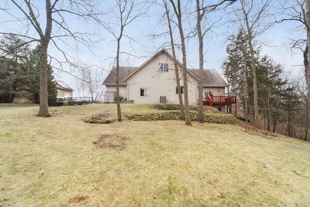 100 Accipiter Ct, Burlington, WI 53105 - view of side of property with a wooden deck
