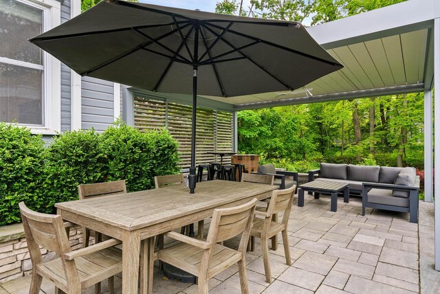 170 N Lakeshore Dr, Fontana, WI 53125 - view of patio / terrace with outdoor dining space and outdoor lounge area
