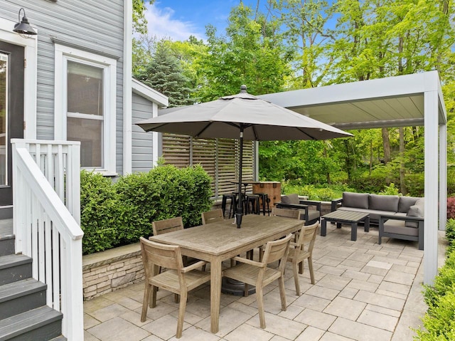 170 N Lakeshore Dr, Fontana, WI 53125 - view of patio with an outdoor living space and outdoor dining space