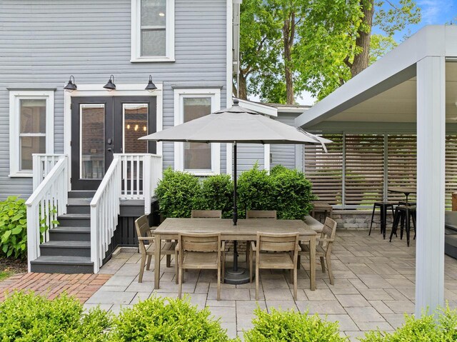 170 N Lakeshore Dr, Fontana, WI 53125 - view of patio with outdoor dining space