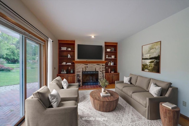 1230 N Westfield Rd, Madison, WI 53717 - living room featuring a fireplace