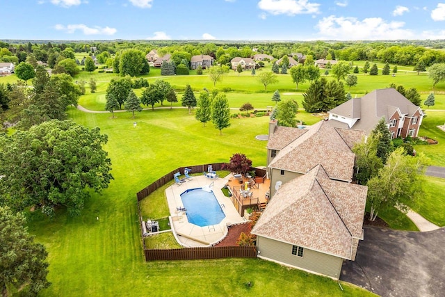 W4745 Briar Dr, Elkhorn, WI 53121 - bird's eye view of a pool area and a tree filled landscape